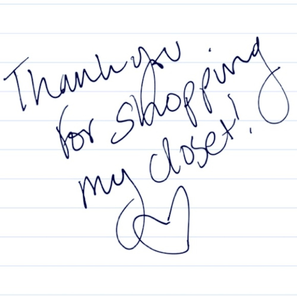 Thank you for shopping my closet!